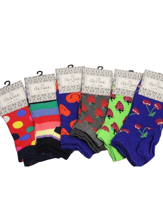 Весна-осеньНабор ярких носков MC Crazy Socks 2542 - женское белье оптом в Dolche Noche