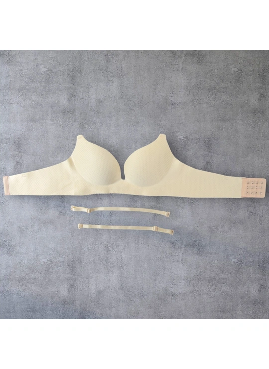 НевидимкиБюстгальтер безшовний 003 Бежевий - женское белье оптом в Dolche Noche