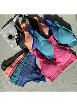 Фото YADAILI Комплект Топик-трусики (меланж) Yadali 6775-1 (18926) – Спортивные комплекты белья, цвет <color>, цена 130.62<currency>