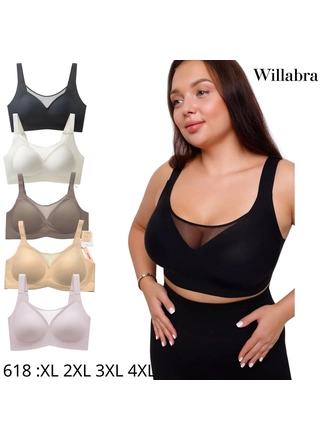 Фото WILLABRA Бюстгальтер бешовний WILLABRA 618 Різні кольори (24103) – Невидимки, цвет <color>, цена 297.24<currency>