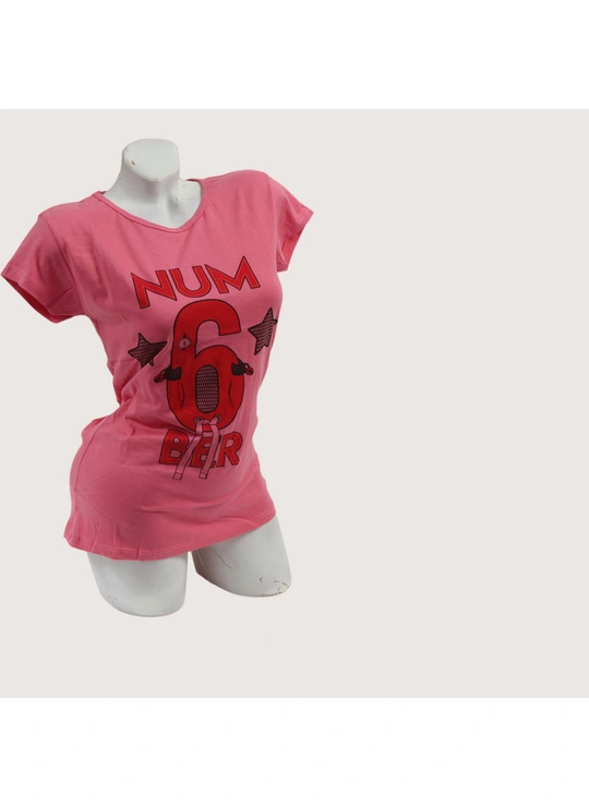 Футболки1003 Женская футболка NUM Турция Темно рожевий - женское белье оптом в Dolche Noche