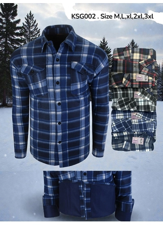 Фото Без Бренда Чоловіча утеплена сорочка з флісом KSG002 (22744) – Термобілизна, колір <color>, ціна 356.35<currency>