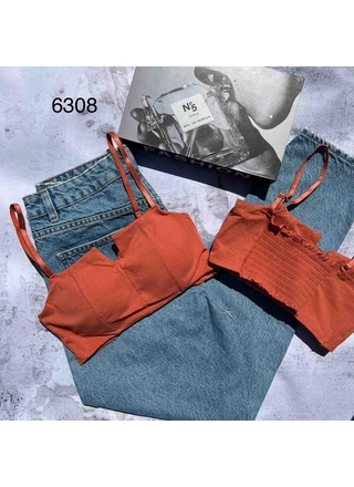 Фото Без Бренда 6308 Топик ХБ (9352) – Топы, майки, цвет <color>, цена 85.23<currency>