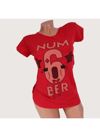 Фото ottodix 1003 Женская футболка NUM Турция Червоний (6871) – Футболки, цвет <color>, цена 74.01<currency>
