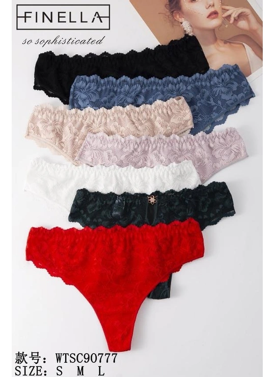 КружевныеЖіночі трусики Finella з мереживом 90777 8б Різні кольори - женское белье оптом в Dolche Noche