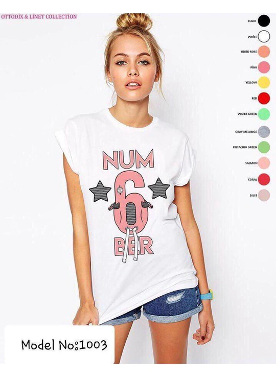 Футболки Жіноча футболка NUM 1003 Белый - жіноча білизна оптом у Dolche Noche