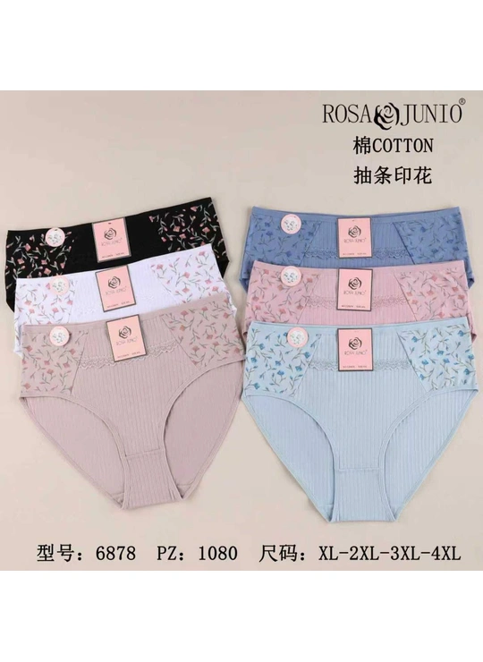 Батальные размерыЖенские трусики ROSA JUNO CZ6878 11А - женское белье оптом в Dolche Noche