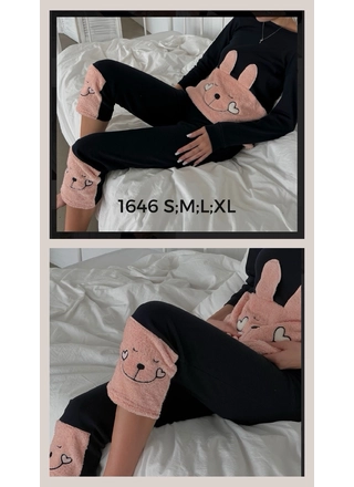 Фото Rinda Піжама жіноча FAWN 1646 Черно персиковий (14661) – Піжами, колір <color>, ціна 538.59<currency>