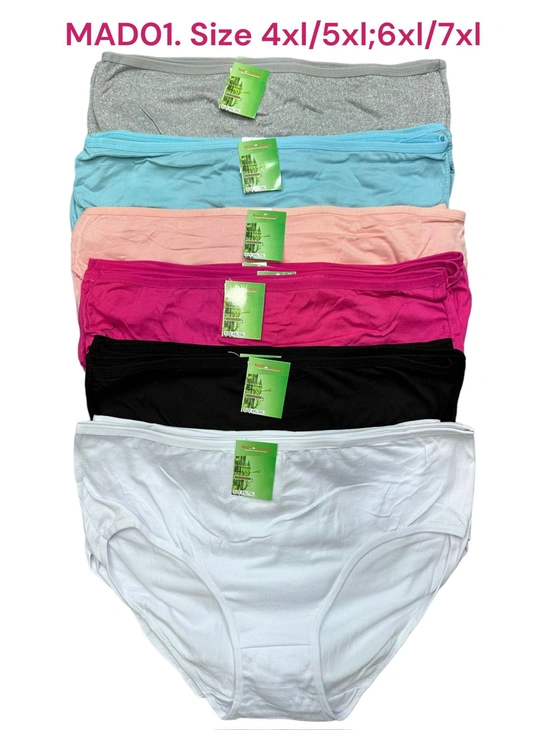 Батальні розміри Жіночі трусики великих розмірів MAD01 (4XL–7XL) 7F Різні кольори - жіноча білизна оптом у Dolche Noche