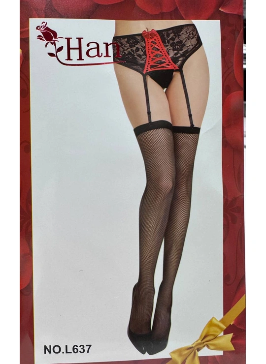 Еротичні панчохи Жіночі чулки з поясом HAN L637 - жіноча білизна оптом у Dolche Noche