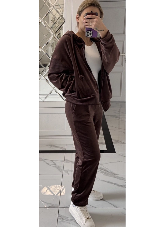 Велюрові комплекти, штани Жіночий велюровий костюм *4040* - жіноча білизна оптом у Dolche Noche