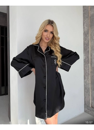 Фото ALMINA Жіноча сатинова сорочка для сну 3350 (7273) – Нічні сорочки, колір <color>, ціна 668.22<currency>