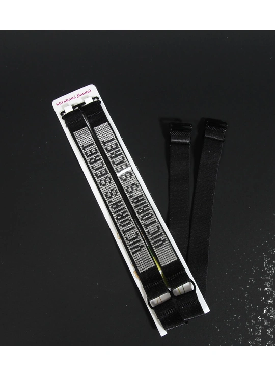 Aксесуари для бюстгалтера Бритель зі стразами *1.5 см* Victoria*s secret 0018 Чорний - жіноча білизна оптом у Dolche Noche