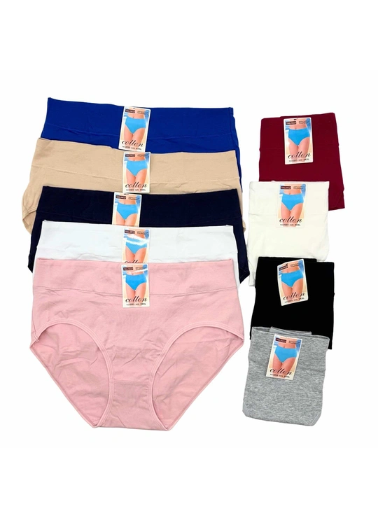 ХлопковыеЖенские трусы с высокой посадкой из хлопка 2223 10б. - женское белье оптом в Dolche Noche