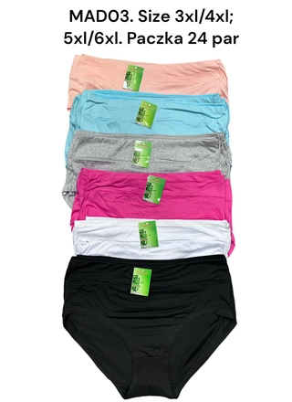 Фото BFL Жіночі трусики великих розмірів MAD03 (4XL–7XL) Різні кольори (23250) – Батальные размеры, цвет <color>, цена 25.52<currency>