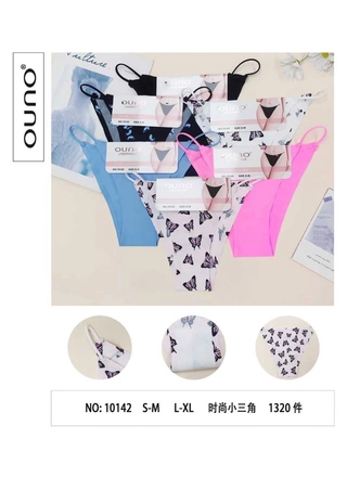 Фото Ouno Трусики з тонкими бретелями OUNO 10142 3в Різні кольори (23278) – Норма, колір <color>, ціна 42.22<currency>