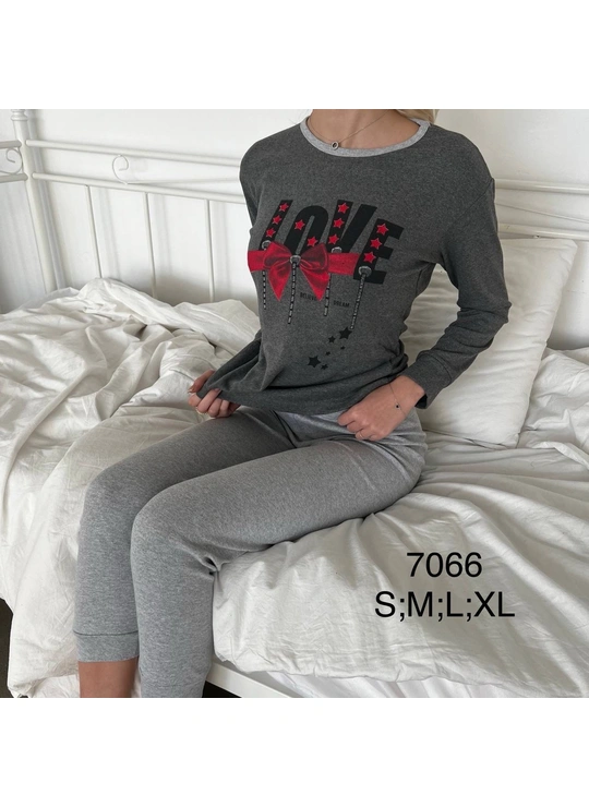 Піжами Піжама жіноча FAWN 7066 Сірий - жіноча білизна оптом у Dolche Noche