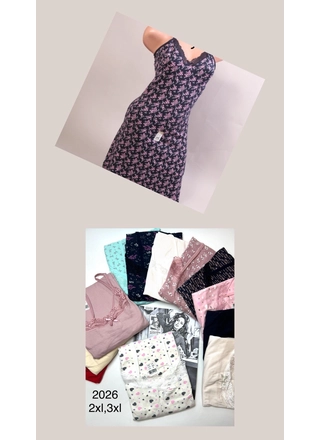 Фото Majestic Ночна Бритель батал MIX Lady Night 2026 (11183) – Ночные рубашки, цвет <color>, цена 191.94<currency>