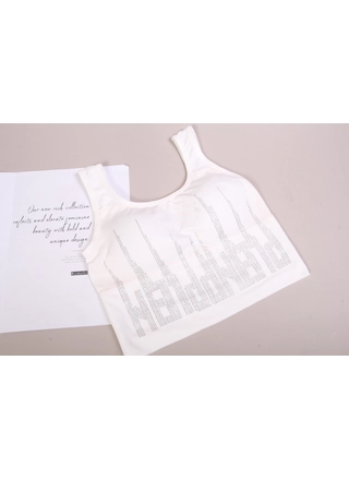 Фото Без Бренда Топик женский стразы 0311 (12028) – Топы, майки, цвет <color>, цена 100.80<currency>