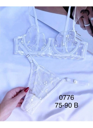 Фото Cottonhill Ажурний комплект білизни 0776 (білий, 75–90B) Білий (21515) – Чашка B, колір <color>, ціна 313.78<currency>