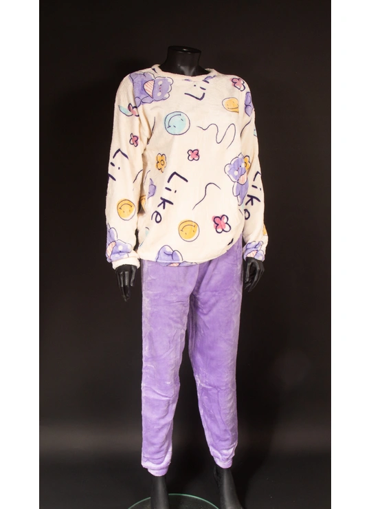 ПижамыПижама женская велсофт *LY* 6363 - женское белье оптом в Dolche Noche