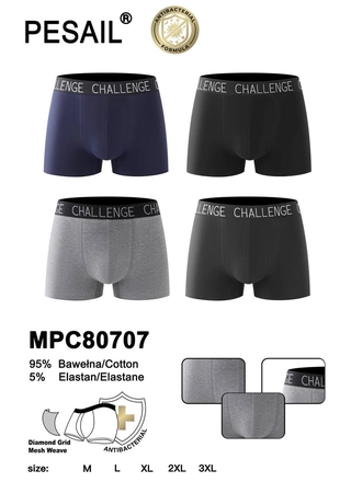 Фото PESAIL Чоловічі боксери PEsail MPC80707 з антибактеріальним покриттям (22852) – Мужские трусы, цвет <color>, цена 64.90<currency>