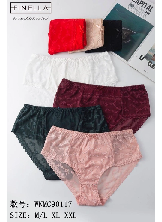 Батальные размерыЖіночі труси FINELA 90117  11с Різні кольори - женское белье оптом в Dolche Noche