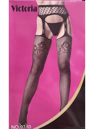 Фото Victoria Женские панчохи с поясом Victoria 9710 (21017) – Эротические чулки, цвет <color>, цена 66.44<currency>