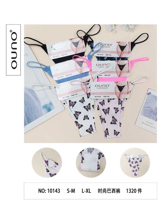 Норма Трусики з тонкими бретелями OUNO 10143 4в Різні кольори - жіноча білизна оптом у Dolche Noche
