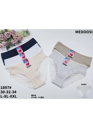 Фото MEDOOSI Жіночі трусики MEDOOSI 1897  4с (22988) – Батальні розміри, колір <color>, ціна 39.56<currency>