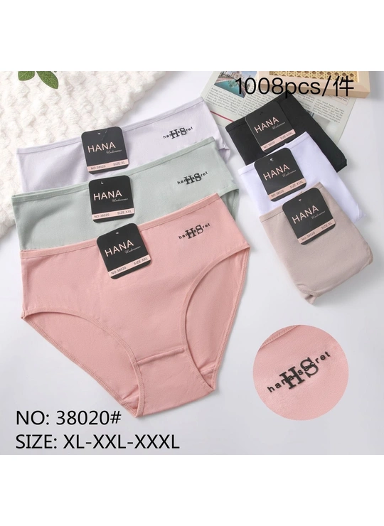 Батальні розміри Жіночі трусики HANA (бавовняні, великі розміри) HANA 38020 13б Різні кольори - жіноча білизна оптом у Dolche Noche