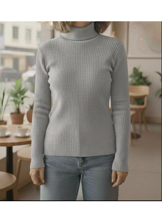 Фото Без Бренда Базовая женская водолазка 885 (22748) – Гольфы, кофты, цвет <color>, цена 180.00<currency>