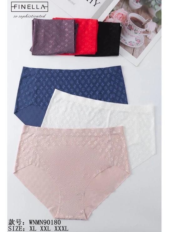 Батальные размерыЖіночі труси FINELA 90180 7с Різні кольори - женское белье оптом в Dolche Noche