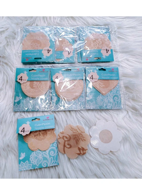 НевидимкиНакладки на соски (стікери для грудей) Girabella 1001 Бежевий - женское белье оптом в Dolche Noche