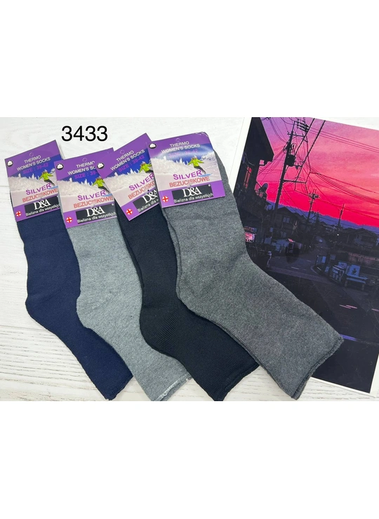 ЗимаНоски термо женские D&A 3433 - женское белье оптом в Dolche Noche