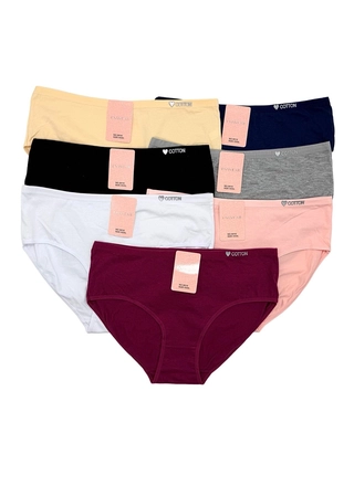 Фото ENWEAR Труси жіночі Cotton Enwear S010 3д Різні кольори (23672) – Батальные размеры, цвет <color>, цена 37.67<currency>