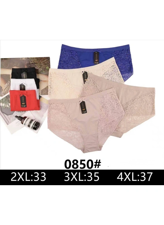 Батальные размерыЖіночі труси NADIZI 0850 8с Різні кольори - женское белье оптом в Dolche Noche