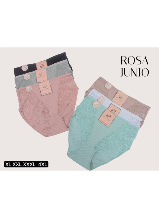 Батальные размерыТрусики жіночі Rosa Junio CZ6814   5с Різні кольори - женское белье оптом в Dolche Noche