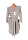 Халати Халат рубчик короткий 4728 Світло сірий - жіноча білизна оптом у Dolche Noche