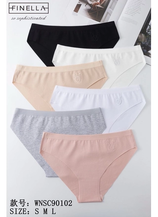 Фото FINELLA Женские трусики хлопковые Finella 90102 2C (22158) – Норма, цвет <color>, цена 55.33<currency>