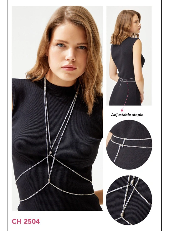 Aксесуари для бюстгалтера Боди аксесуар Cottonhill 2504 Срібло - жіноча білизна оптом у Dolche Noche