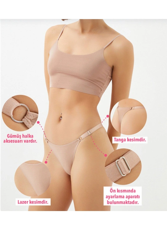 СтрингиЖіночі труси-стрінги (кава) 6114 Кофейний - женское белье оптом в Dolche Noche