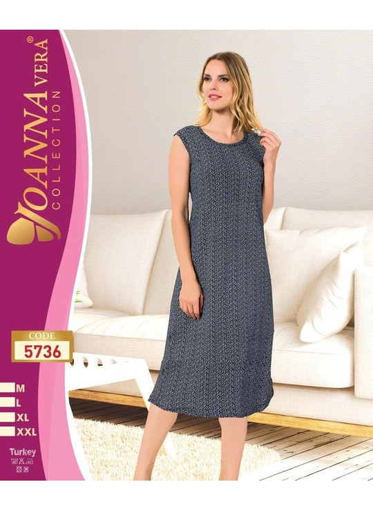 Ночные рубашкиЖенское домашнее платье Yoanna Vera 5736 Как на фото - женское белье оптом в Dolche Noche