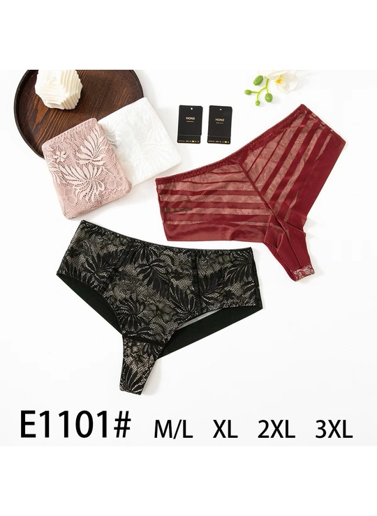 Батальные размерыЖіночі труси HON2  E1101 8с Різні кольори - женское белье оптом в Dolche Noche