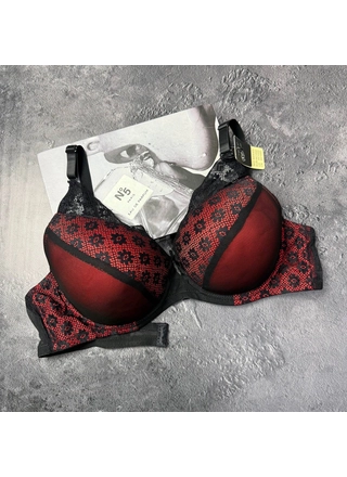 Фото TEYI Бюстгальтер жіночий *D* TEYI 5054 Чорно-червоний (23162) – Чашка D, колір <color>, ціна 111.01<currency>