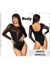 Боді, комбінезони Жіноче боді з прозорим верхом Hons HN003 Різні кольори - жіноча білизна оптом у Dolche Noche
