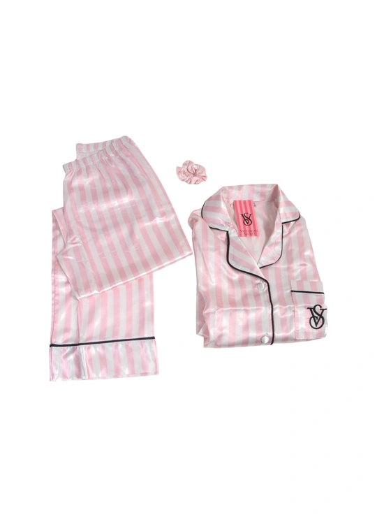 Піжами Жіноча сатинова піжама з довгим рукавом 3349 - жіноча білизна оптом у Dolche Noche