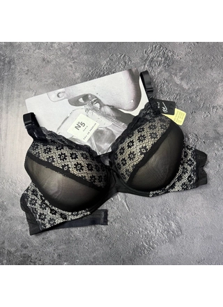 Фото TEYI Бюстгальтер жіночий *D* TEYI 5054 Чорно-бежевий (23165) – Чашка D, колір <color>, ціна 111.01<currency>