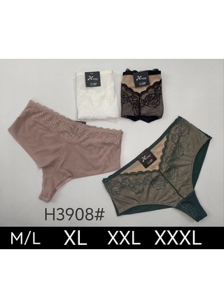 Фото HONS Труси жіночі HONS 3908 10д Різні кольори (23222) – Батальные размеры, цвет <color>, цена 81.90<currency>