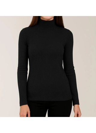 Фото Без Бренда Базова жіноча водолазка 885 (22748) – Гольфи, кофти, колір <color>, ціна 180.00<currency>